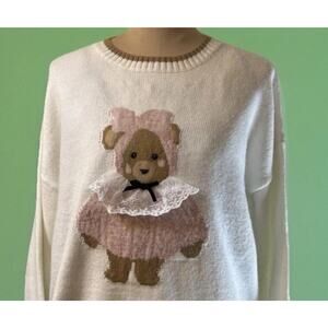 Riley & James Teddy Bear Over Sized Sweater | Coquette | Cute & Creepy | Lolita